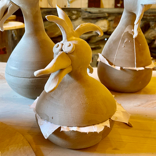 Timmervikens keramik höna